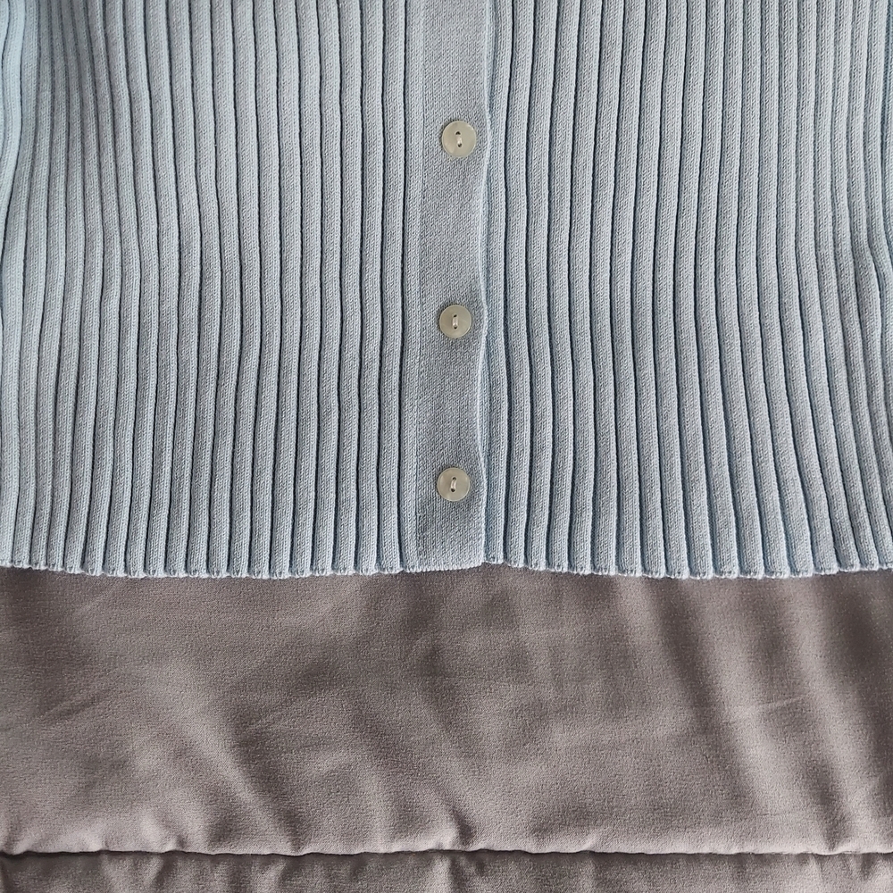 525 America Pastel Blue Ribbed Cotton Button-Down Dress NWT - Picture 8 of 12